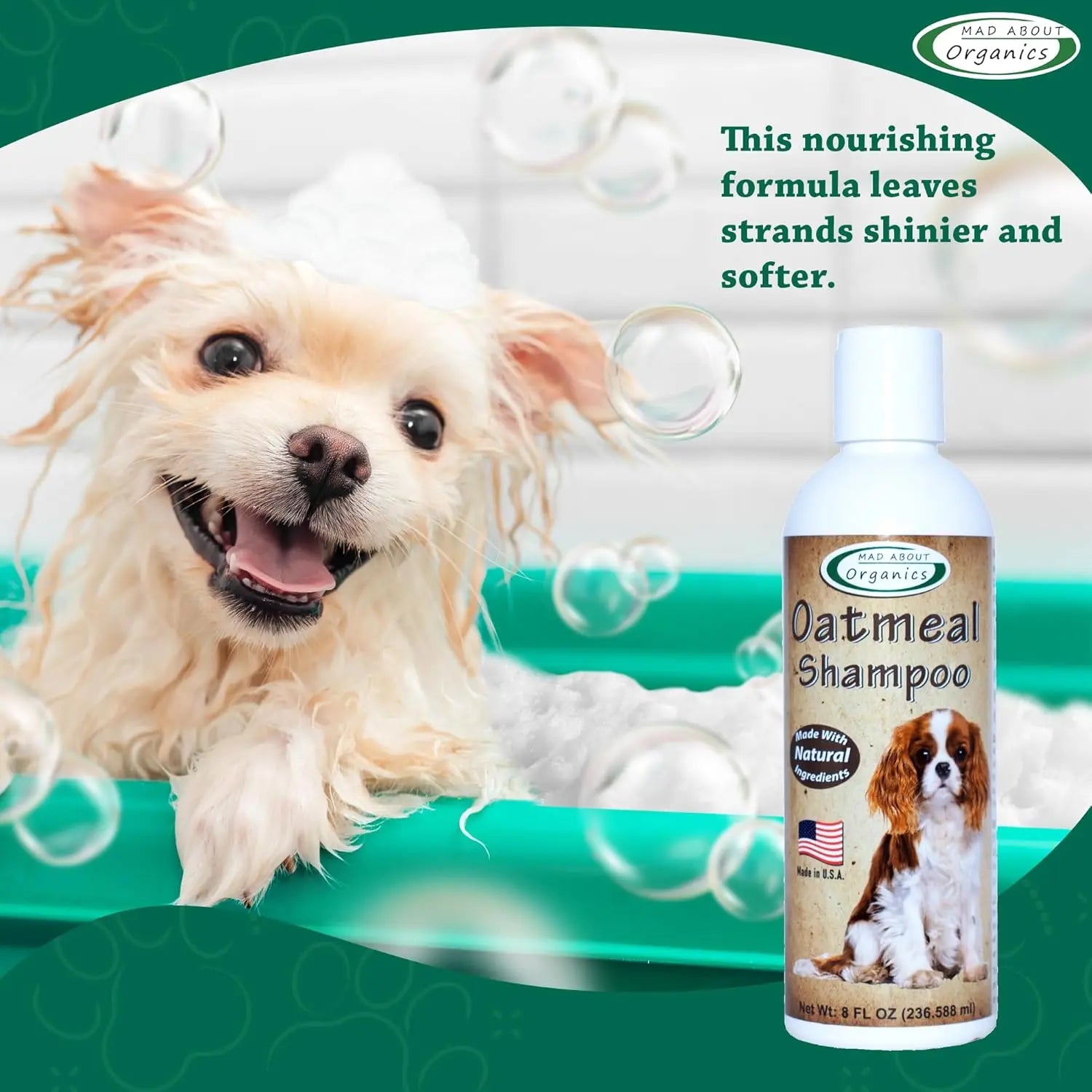 Mad About Organics Oatmeal Dog Shampoo for Itchy Skin Mad About Organics