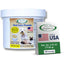 Mad About Organics Oral Care Powder for Pets offers 550 servings, includes a small scoop, features a dog and cat image, uses organic ingredients for pet oral hygiene, and is made in the USA.