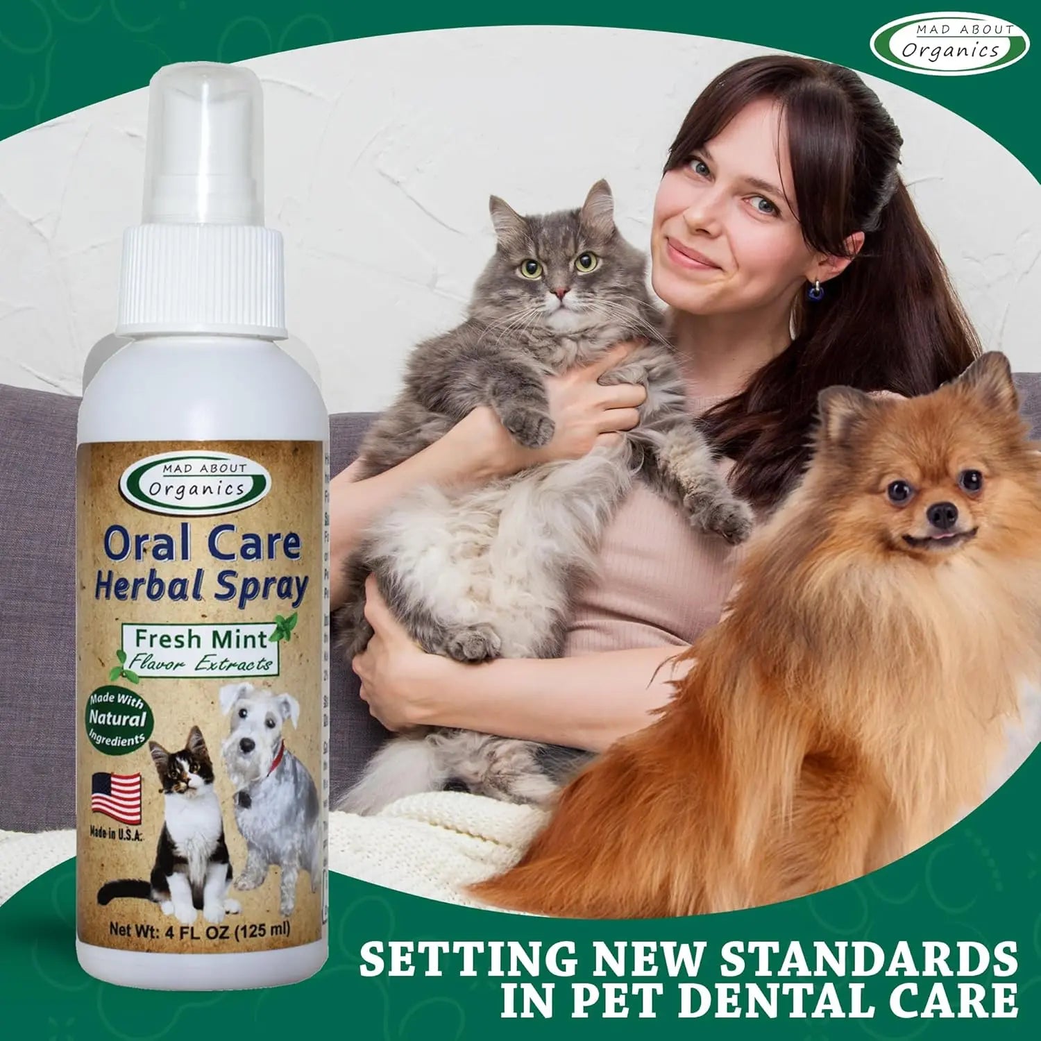 Mad About Organics Oral Care Spray - Fresh Mint Formula Mad About Organics