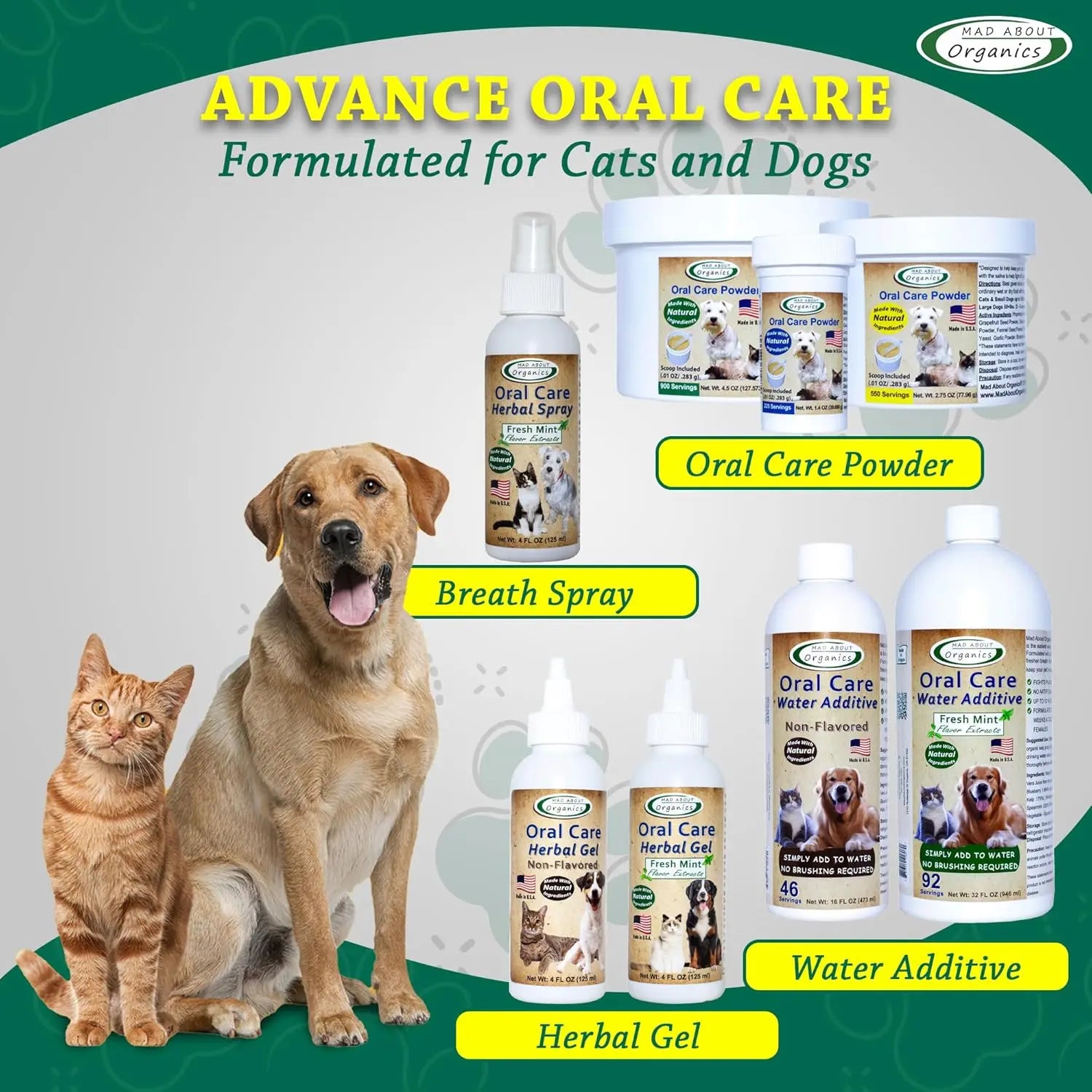 Mad About Organics Oral Care Spray - Fresh Mint Formula Mad About Organics