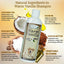 Mad About Organics Warm Vanilla Dog Shampoo 16oz features natural ingredients like coconut, olive oil, and shea butter to gently cleanse and soothe sensitive skin, promoting a healthy coat for your dog.