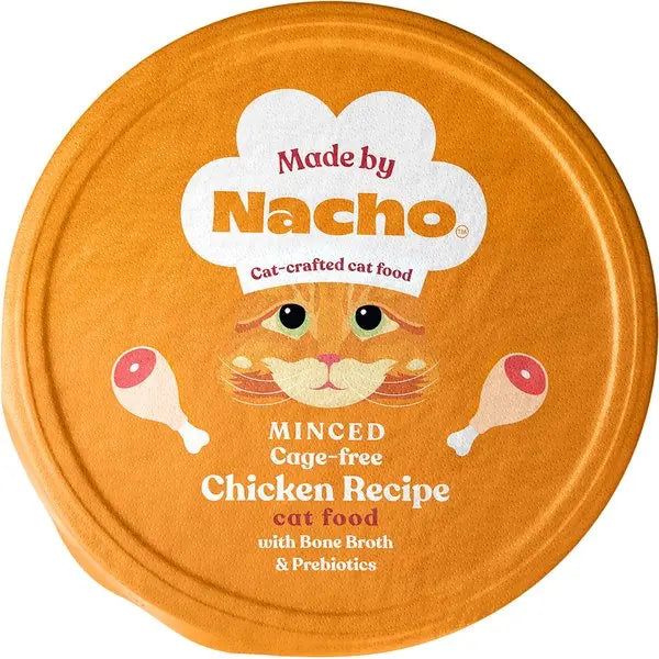 Made by Nacho Cage Free Minced Chicken Recipe With Bone Broth Wet Cat Food 10 / 2.5 oz Made By Nacho