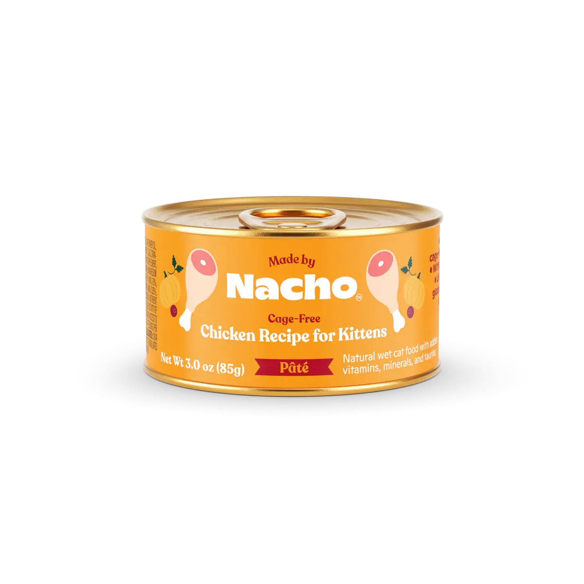 Made by Nacho Chicken Recipe Grain-Free Pate Wet Kitten Food 24 / 3 oz Made By Nacho