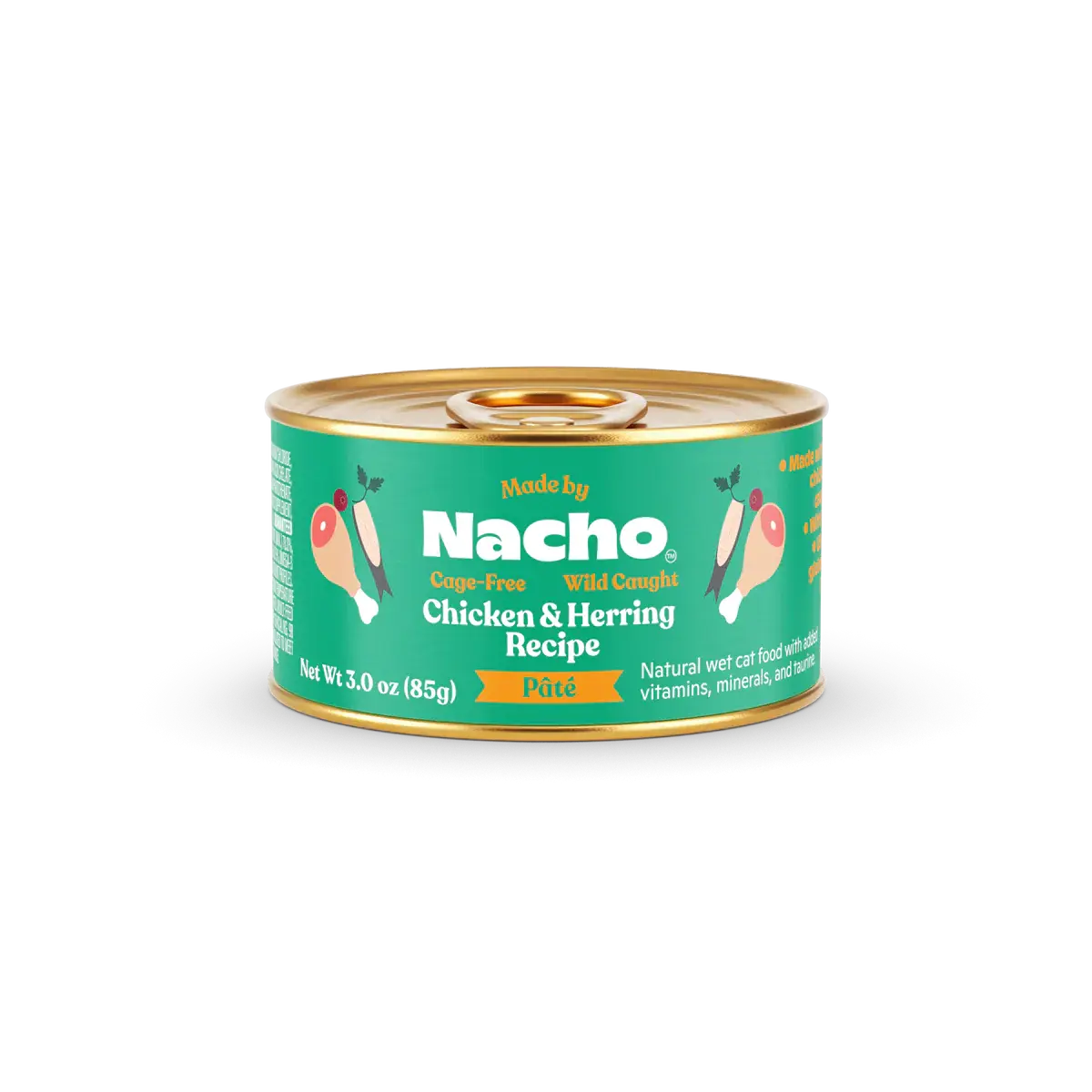 Made by Nacho Wild-Caught Chicken & Herring Recipe Grain-Free Pate Wet Cat Food Made By Nacho