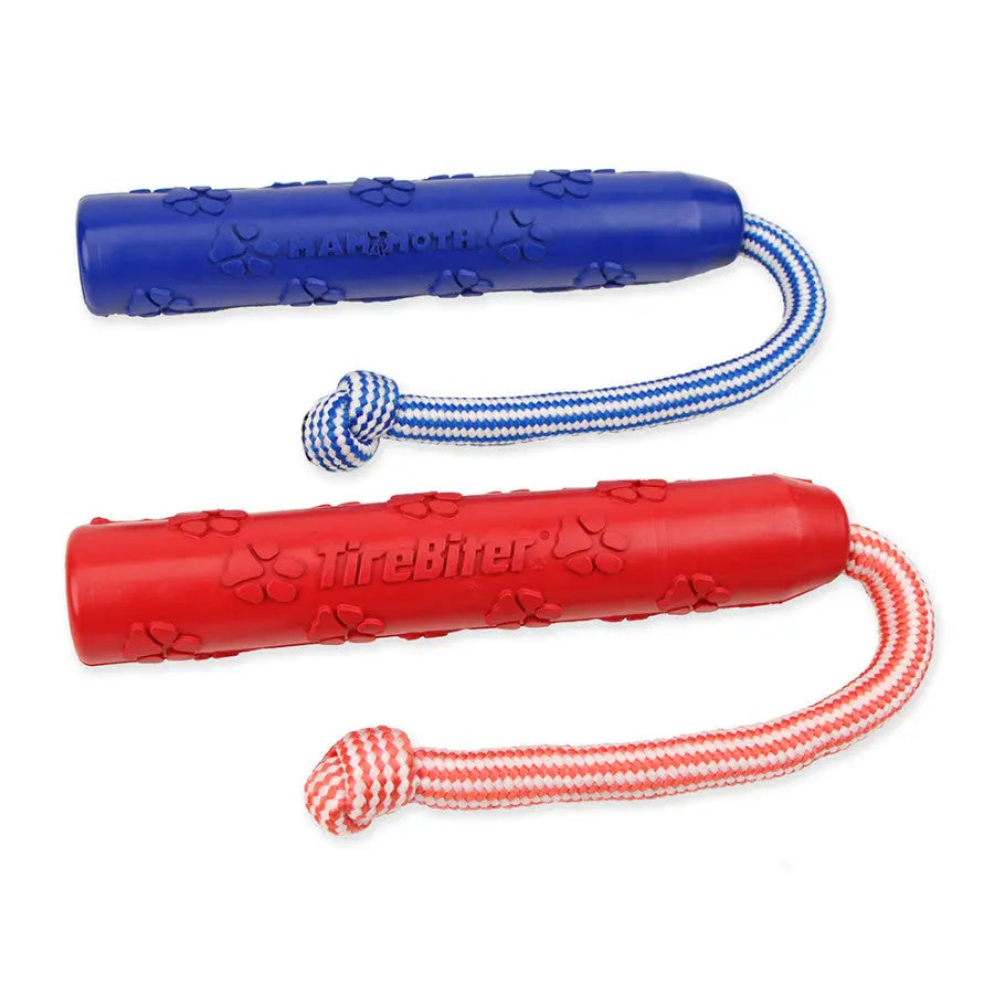 Mammoth Pet Products TireBiter Advanced Color Retriever w/Poly Rope Dog Toy 11 in Mammoth Pet Products