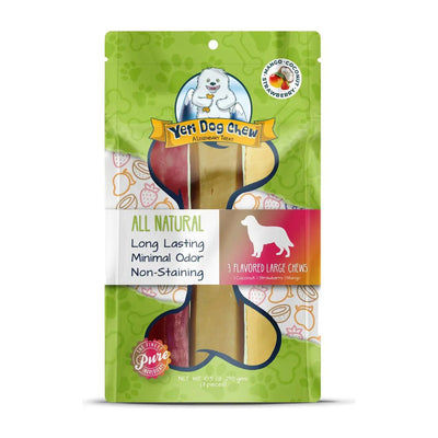 Yeti Dog Chews Himalayan Cheese Dog Treats Coconut/Strawberry/Mango Large 3 pk 10.5oz Yeti Dog Chews