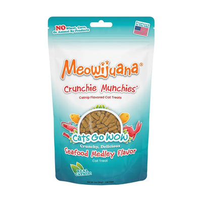 Meowijuana Crunchie Munchie Seafood Medley Cat Treat 3oz Meowijuana®