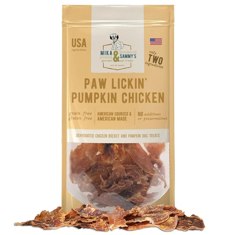 Mika & Sammy’s Paw Lickin’ Pumpkin Chicken Dehydrated Dog Treats 5oz Mika & Sammys