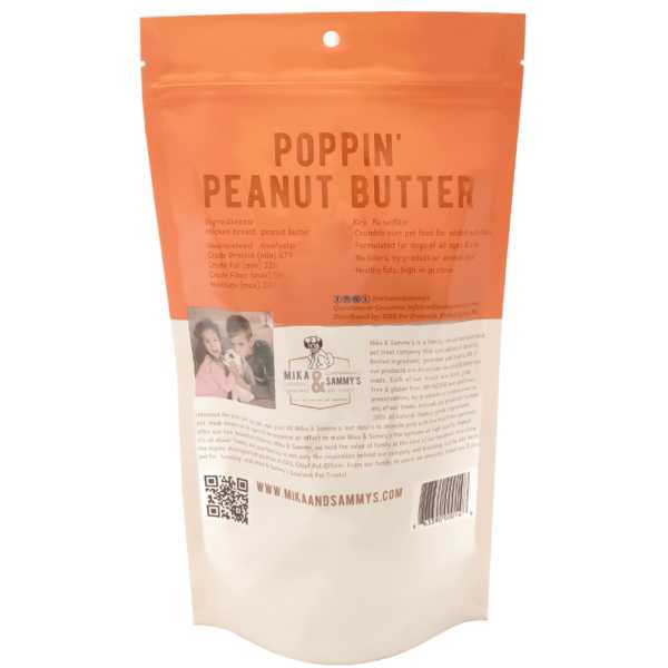 Mika & Sammy’s Poppin’ Peanut Butter Dehydrated Dog Treats 5oz Mika & Sammys