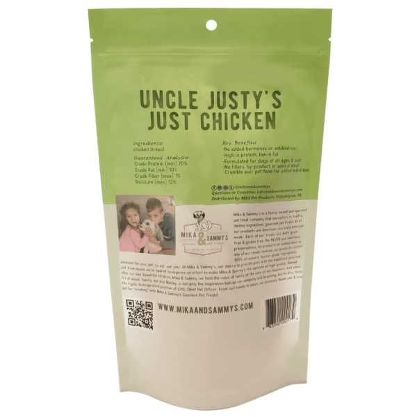 Mika & Sammy’s Uncle Justy’s Just Chicken Dehydrated Dog Treats 5oz Mika & Sammys