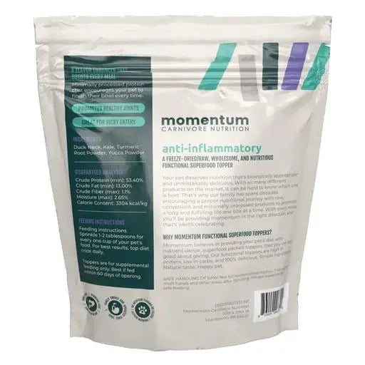 Momentum Carnivore Nutrition Freeze Dried Raw Anti Inflammatory Topper 3oz Momentum