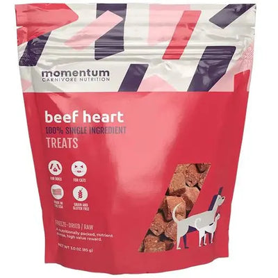 Momentum Carnivore Nutrition Freeze Dried Raw Beef Hearts 3 Oz Momentum