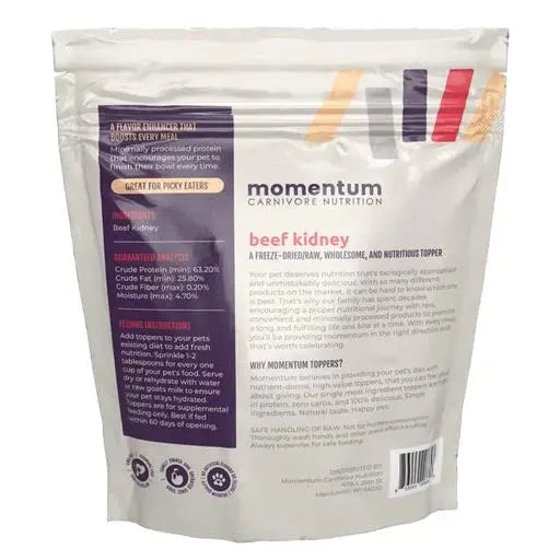 Momentum Carnivore Nutrition Freeze Dried Raw Beef Kidney Topper Momentum