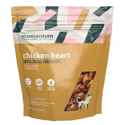 Momentum Chicken Hearts Freeze Dried Cat Treats 1.9oz Momentum