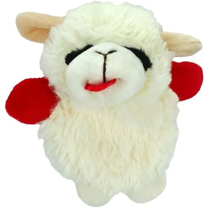 Multipet Mini Lamb Chop Crinkle Plush Dog Toy 6" Multipet