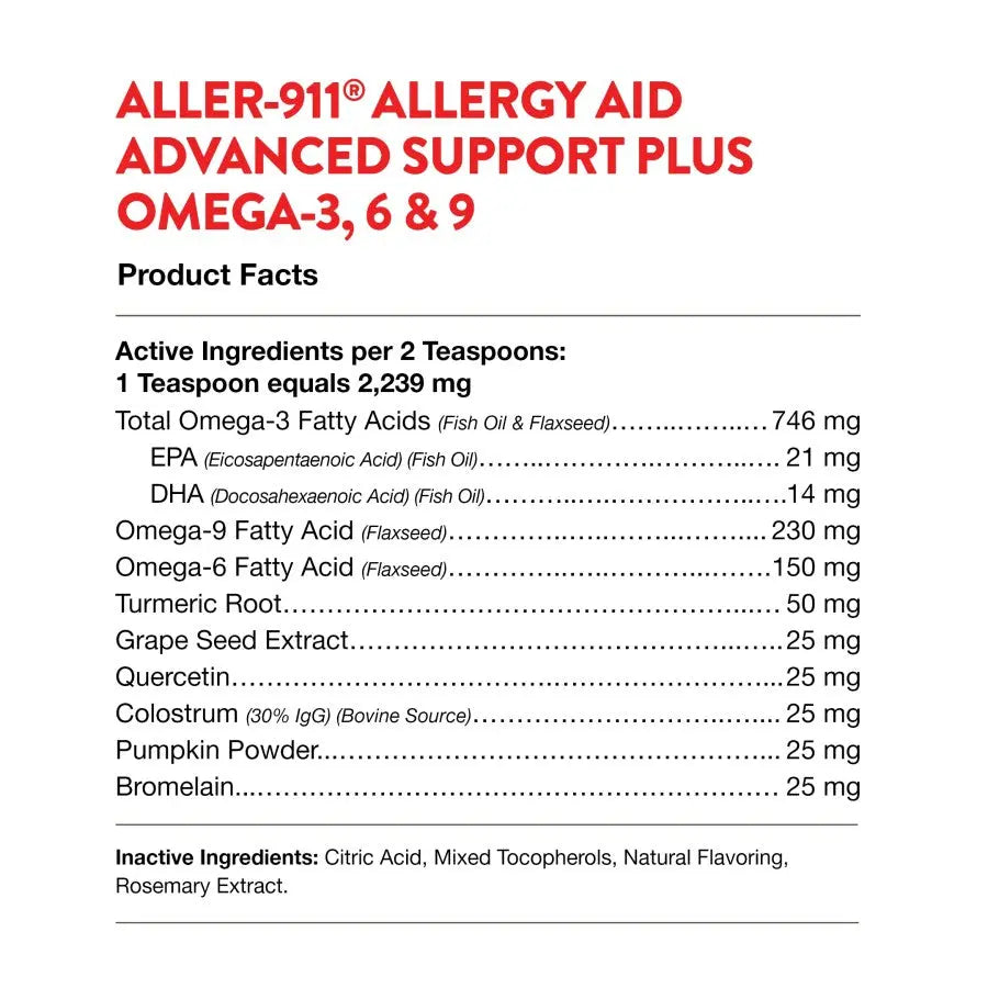 NaturVet Aller-911 Advanced Allergy Aid Formula Powder 9 oz Naturvet®