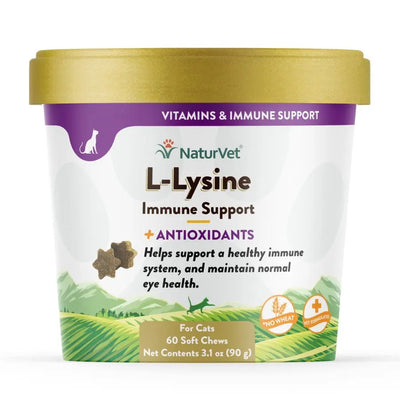 NaturVet L-Lysine Immune Support Plus Antioxidants Cat Soft Chews 60 ct Naturvet®