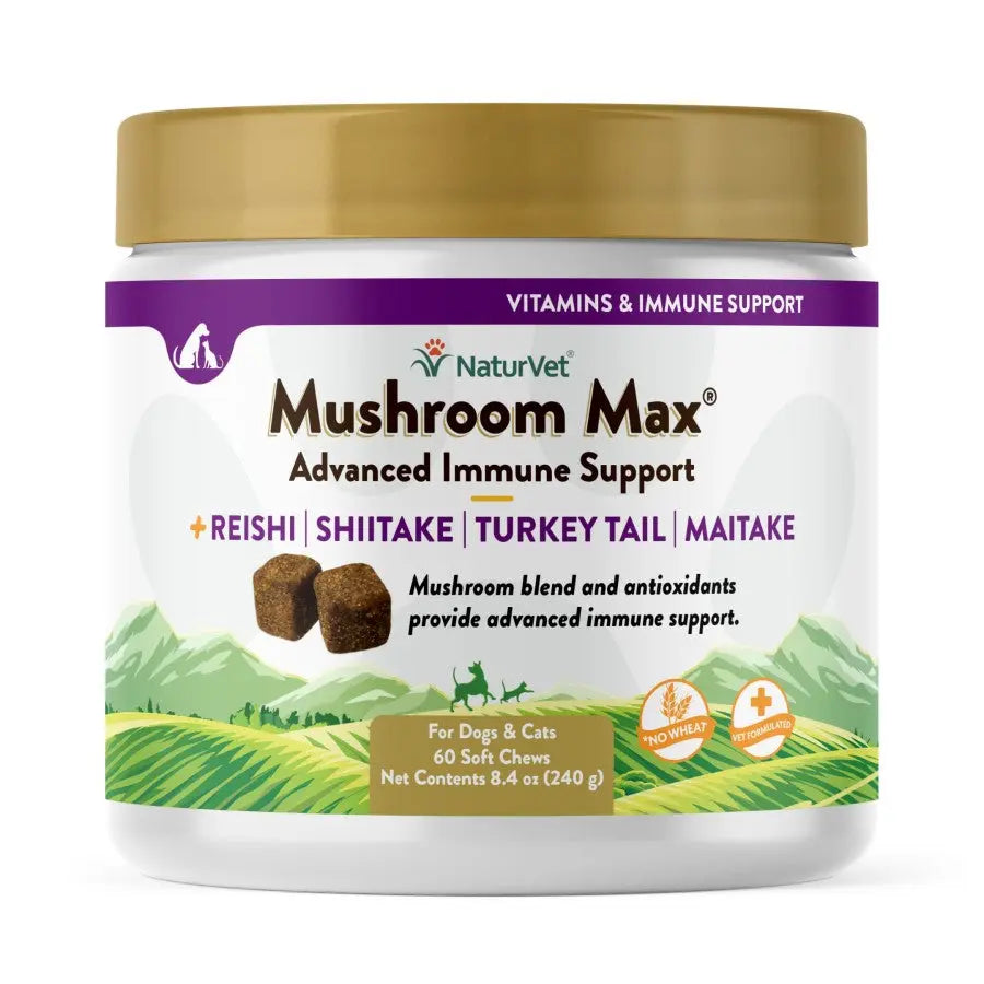 NaturVet Mushroom Max Advanced Immune Support Soft Chews 60 ct Naturvet®