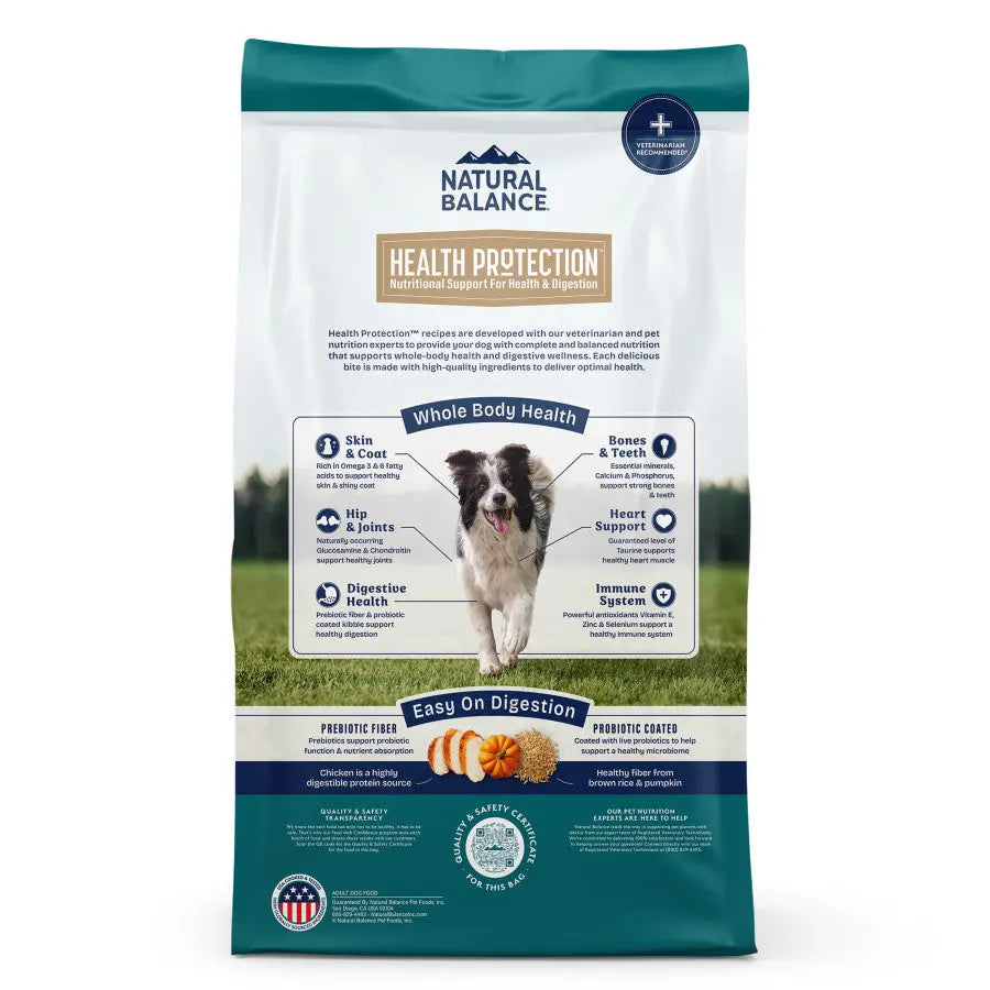 Natural Balance Health Protection Adult Real Chicken, Brown Rice & Pumpkin Dry Dog Food Natural Balance