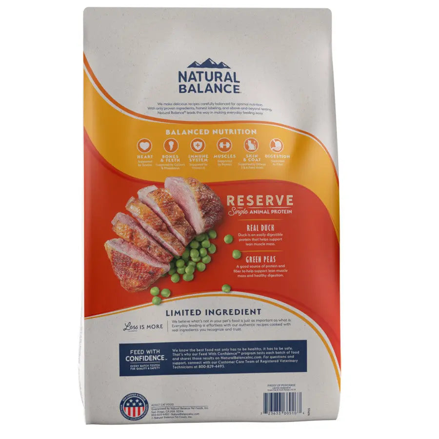 Natural Balance Pet Foods L.I.D Reserve Grain Free Green Pea & Duck Formula Dry Cat Food Natural Balance CPD