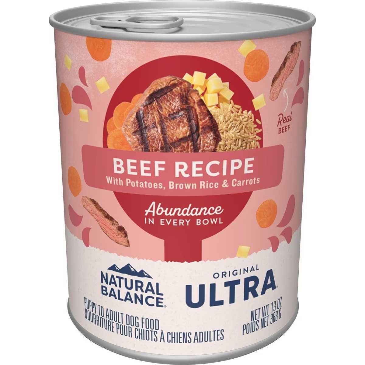 Natural Balance Pet Foods Ultra Premium Beef Wet Dog Food 12ea/13 oz Natural Balance