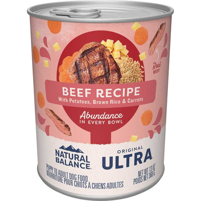 Natural Balance Pet Foods Ultra Premium Beef Wet Dog Food 12ea/13 oz Natural Balance