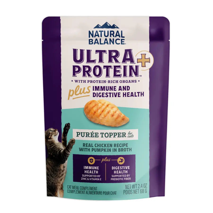 Natural Balance Pet Foods Ultra Protein Plus Immune & Digestive Cat Food Topper 24ea/2.4 oz Natural Balance