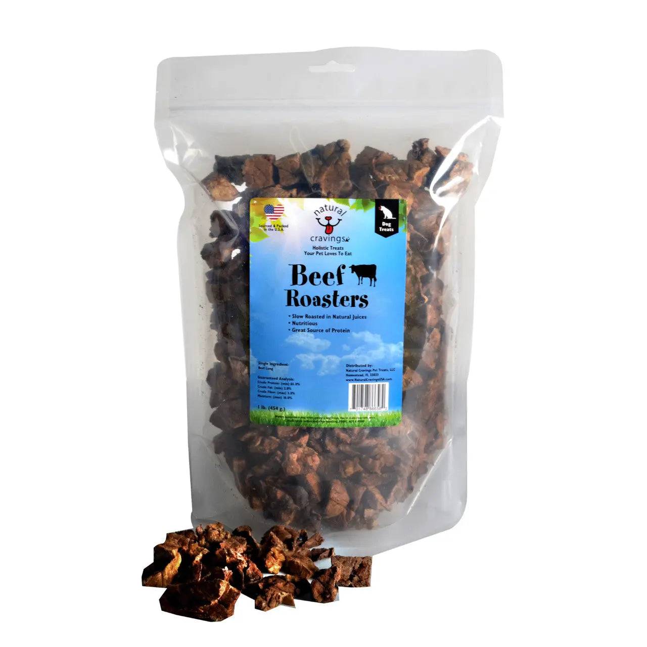 Natural Cravings Beef Roaster Bites for Dogs Barking Buddha