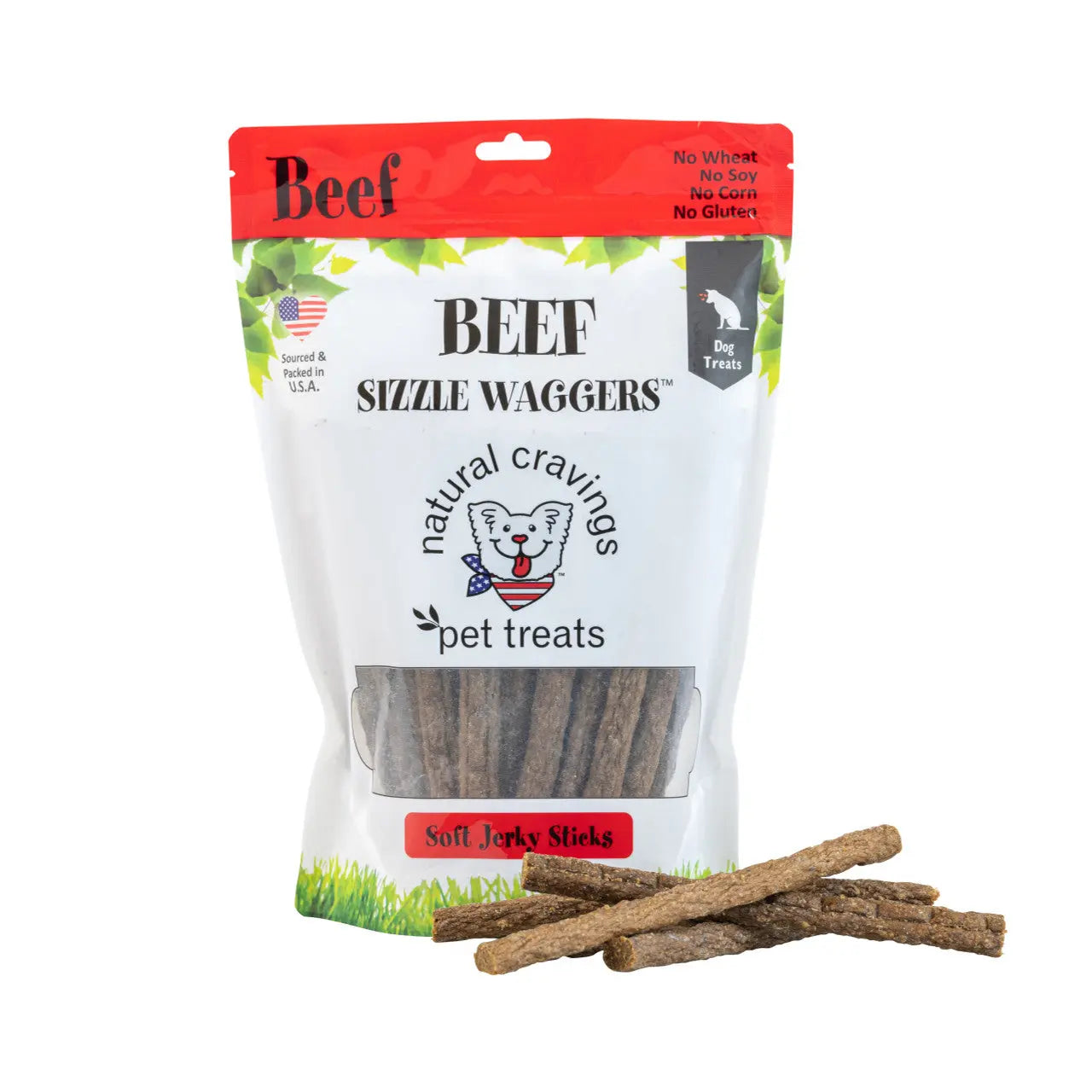 Natural Cravings Sizzle Sticks Jerky Sticks for Dogs 12 oz Barking Buddha