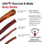 Natural Cravings USA 5" Standard Steer Bully Sticks Dog Chew Treat Each 5 Pack Barking Buddha
