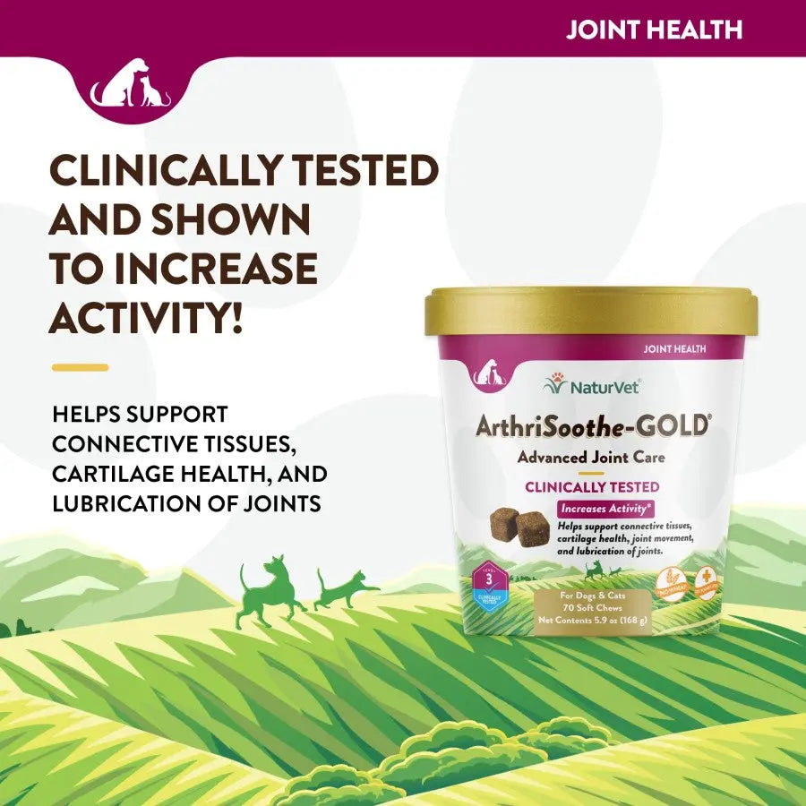Naturvet® ArthriSoothe-GOLD® Wheat Free Level 3 Advanced Care Dogs & Cats Soft Chews 180 Count Naturvet®