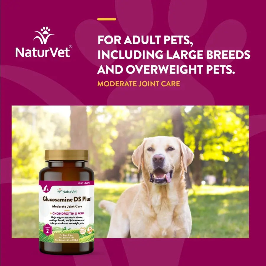 Naturvet® Glucosamine DS Plus™ Level 2 Moderate Care Dogs Chewable Tablets 60 Count Naturvet®