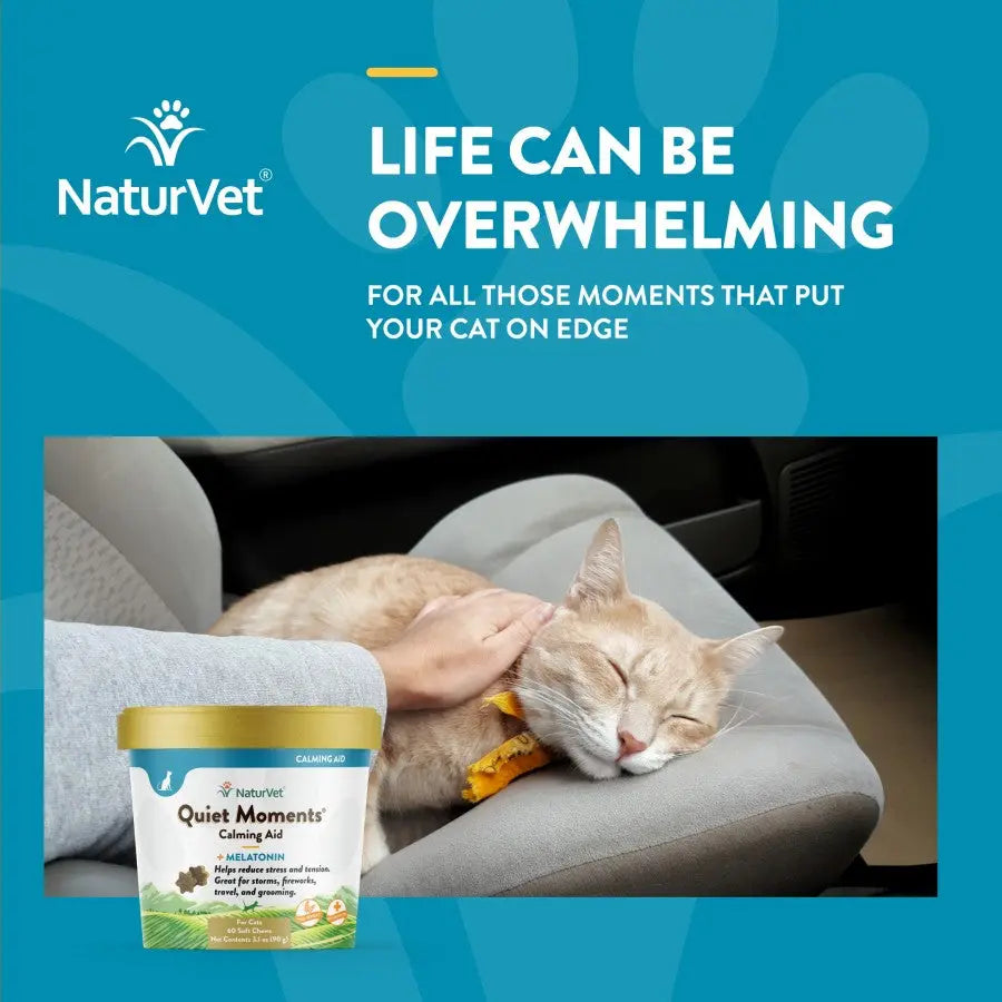 Naturvet® Quiet Moments® Wheat Free Calming Aid Plus Melatonin Cats Soft Chews 60 Count Naturvet®