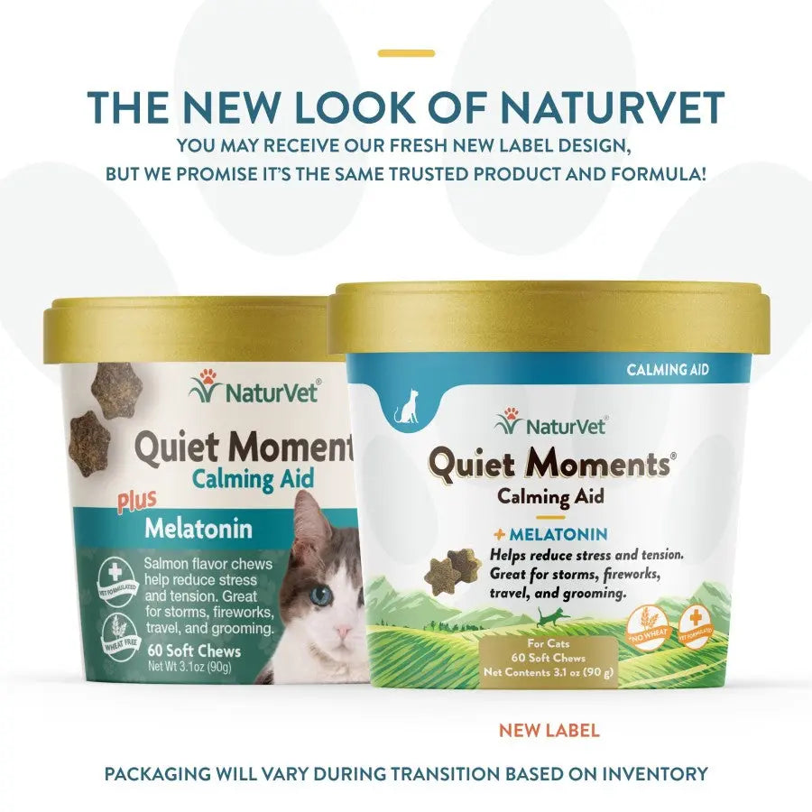Naturvet® Quiet Moments® Wheat Free Calming Aid Plus Melatonin Cats Soft Chews 60 Count Naturvet®