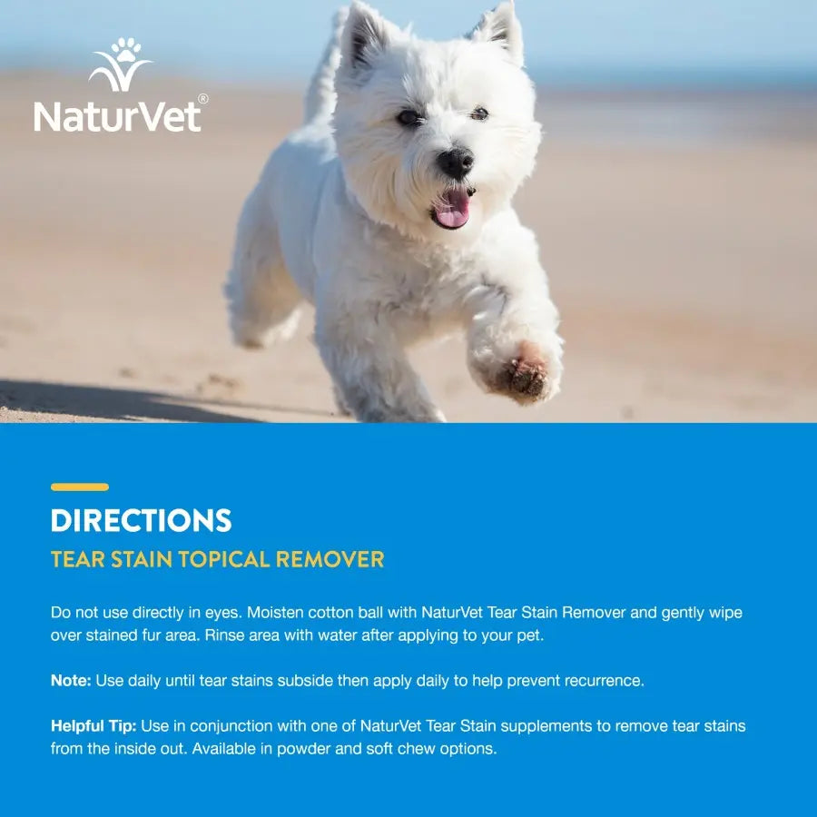 Naturvet® Tear Stain Plus Aloe Topical Remover for Dogs & Cats 4 Oz Naturvet®