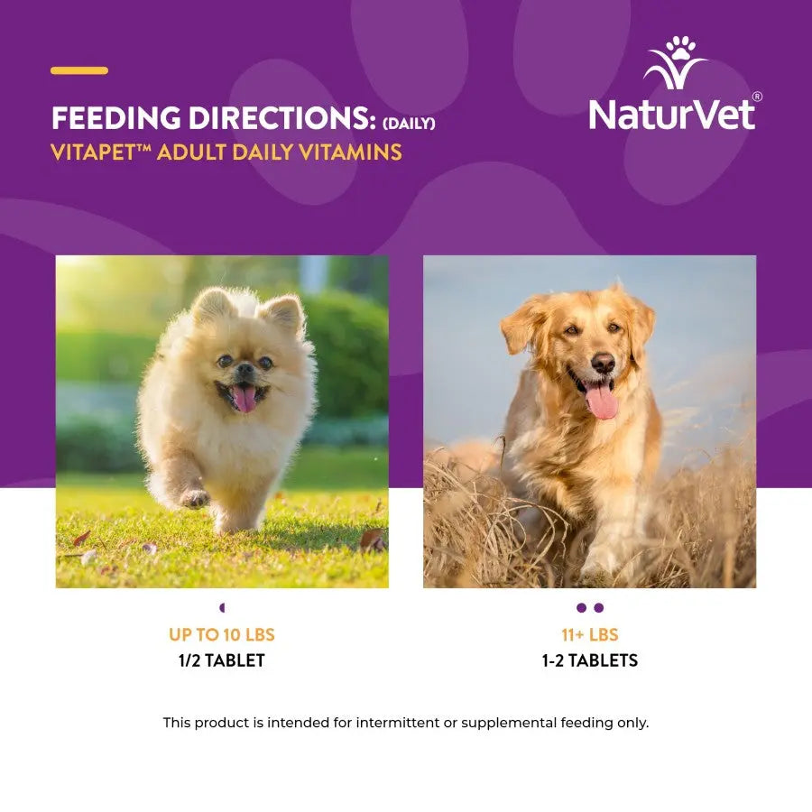 Naturvet® VitaPet™ Daily Vitamins Plus Breath Aid Dogs Chewable Tablets 180 Count Naturvet®