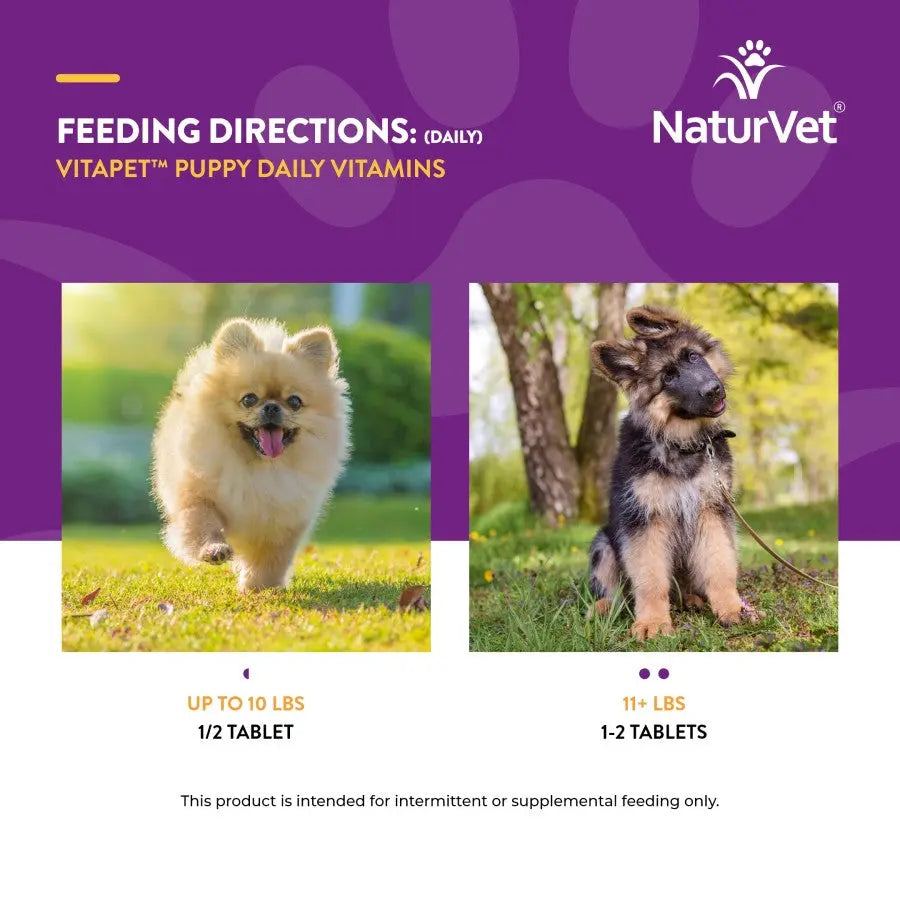 Naturvet® VitaPet™ Daily Vitamins Plus Breath Aid Puppies Chewable Tablets 60 Count Naturvet®