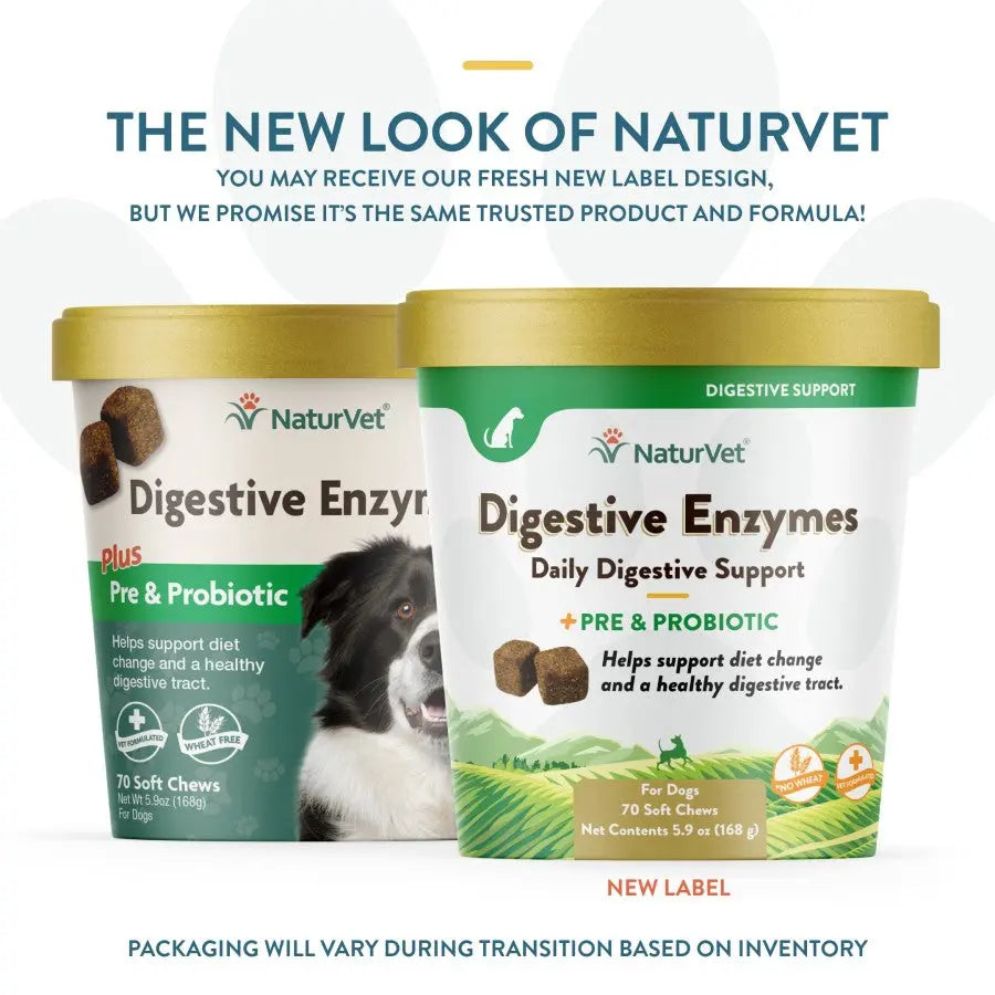Naturvet® Wheat Free Digestive Enzymes Plus Probiotic Dogs & Cats Soft Chews 70 Count Naturvet®