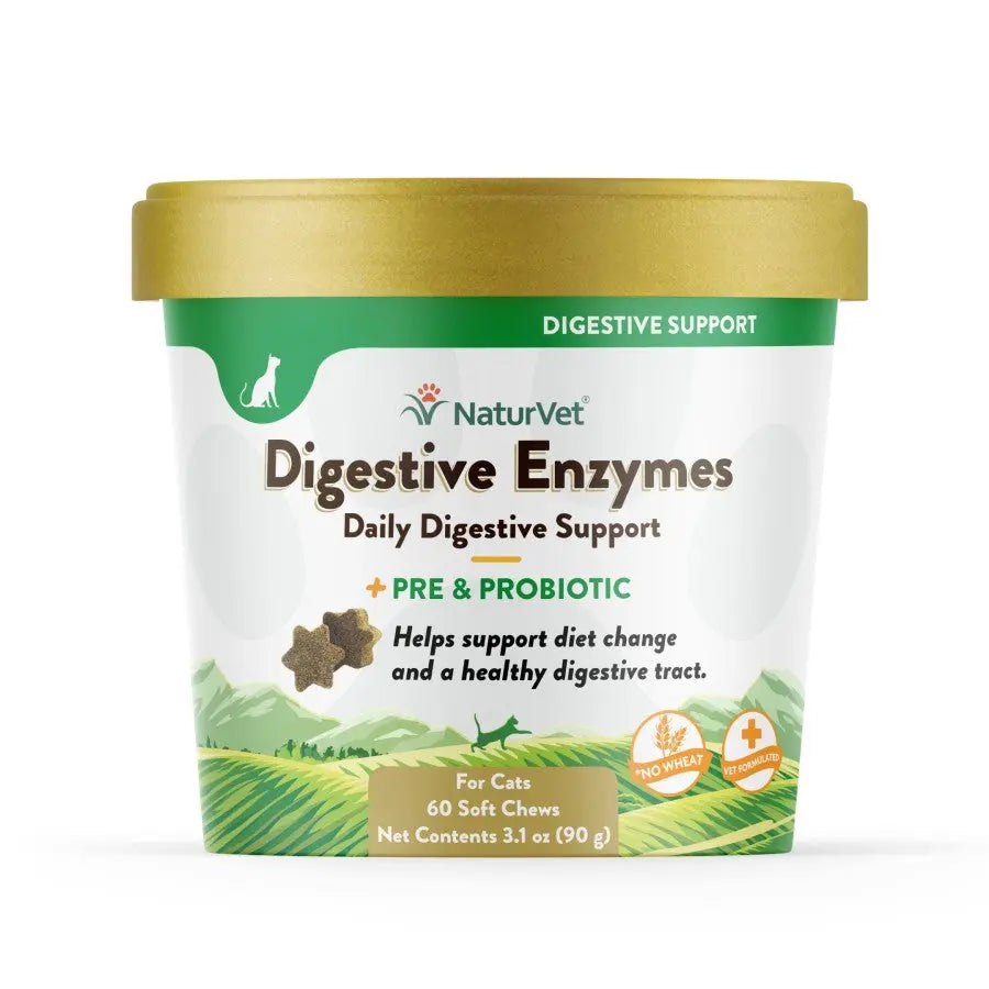 Naturvet® Wheat Free Digestive Enzymes with Probiotics Cats Soft Chews 60 Count Naturvet®