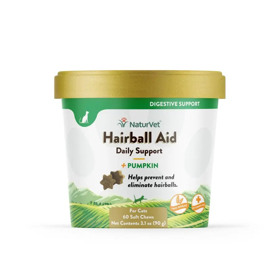 Naturvet® Wheat Free Hairball Aid Supplement Plus Pumpkin Cats Soft Chews 60 Count Naturvet®