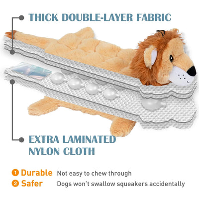 Nocciola 5 Pcs 3D Squeaky Dog Toys - Fun & Durable Forest Animal Set Nocciola