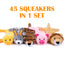 Nocciola 5 Pcs 3D Squeaky Dog Toys - Fun & Durable Forest Animal Set Nocciola