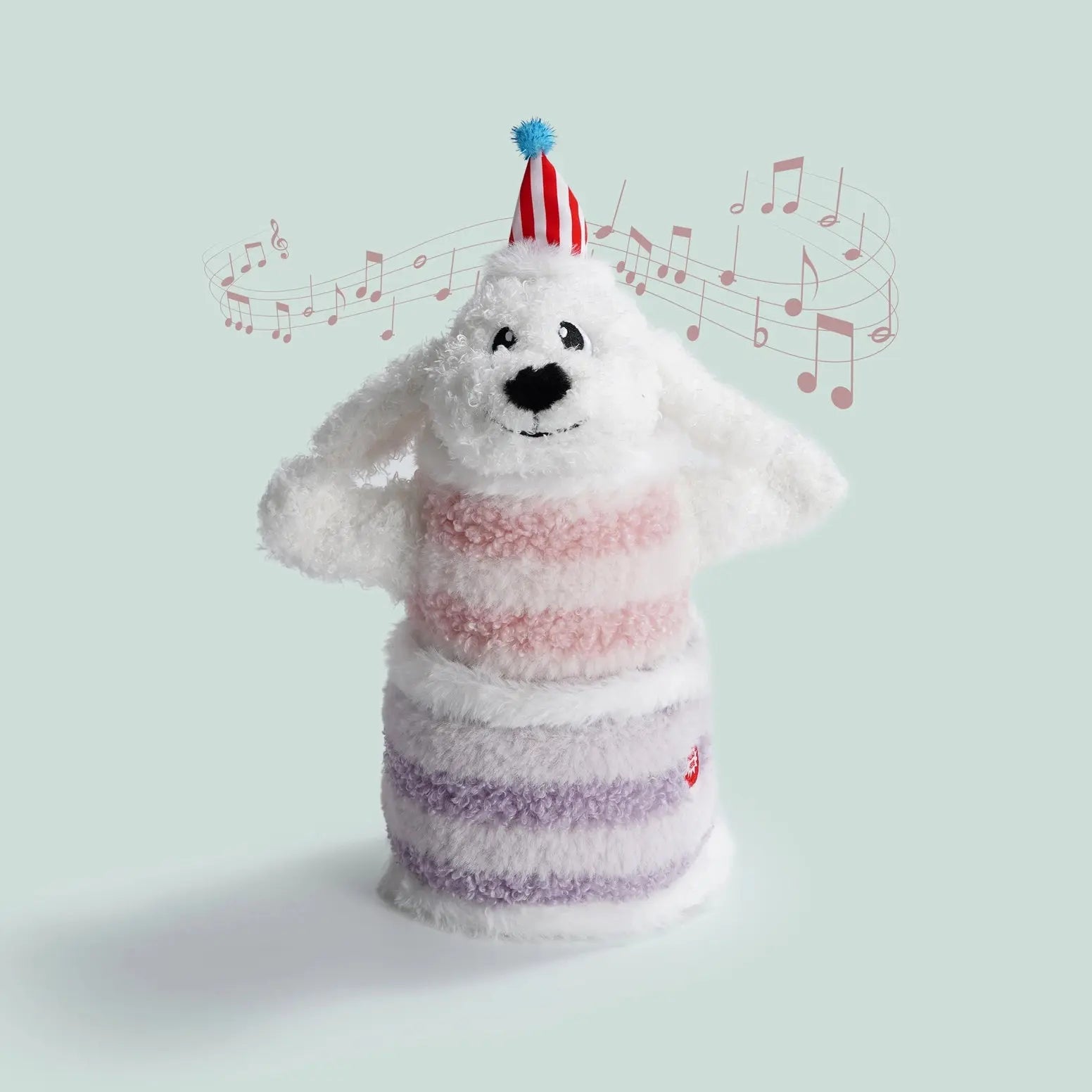 Nocciola Fuzzwoof Singing and Dancing Birthday Cake Dog Toy Nocciola