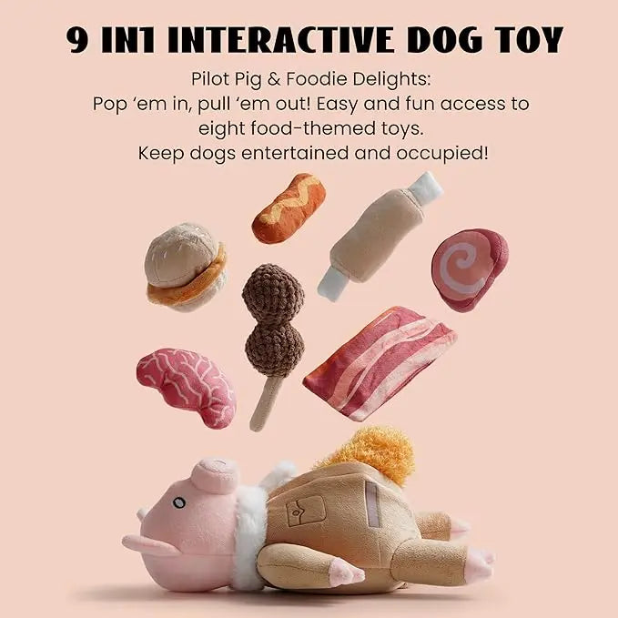Nocciola Hide-and-Seek Pig Toy Bundle for Dogs Nocciola