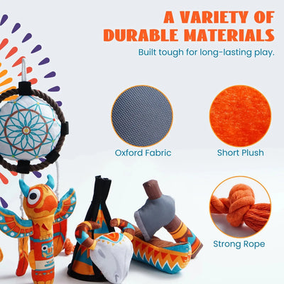 Nocciola Native Adventure 6-in-1 Squeaky Dog Toy Set Nootie