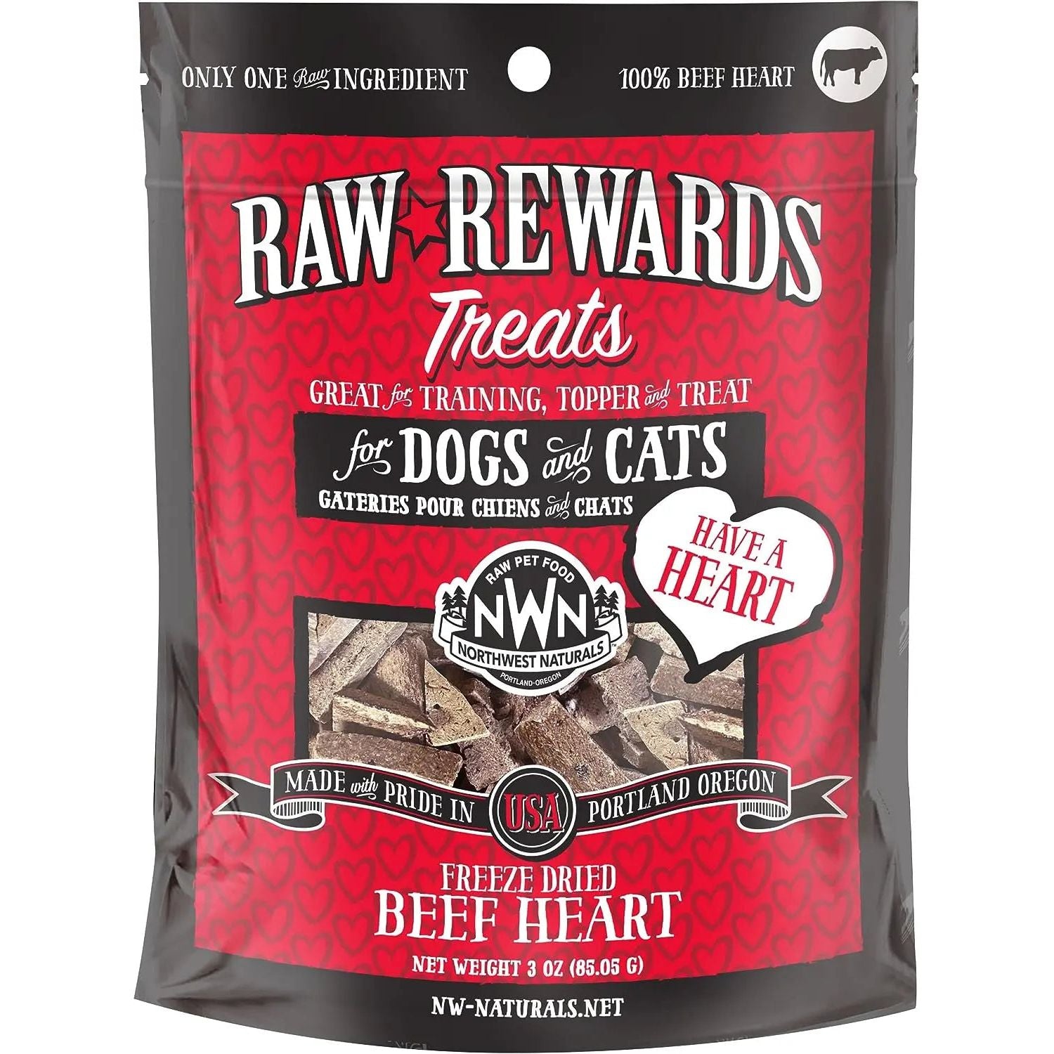 Northwest Naturals Beef Heart Freeze-Dried Treats for Dogs and Cats Northwest Naturals