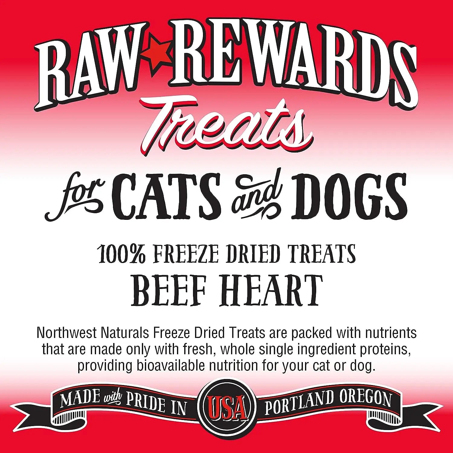 Northwest Naturals Beef Heart Freeze-Dried Treats for Dogs and Cats Northwest Naturals