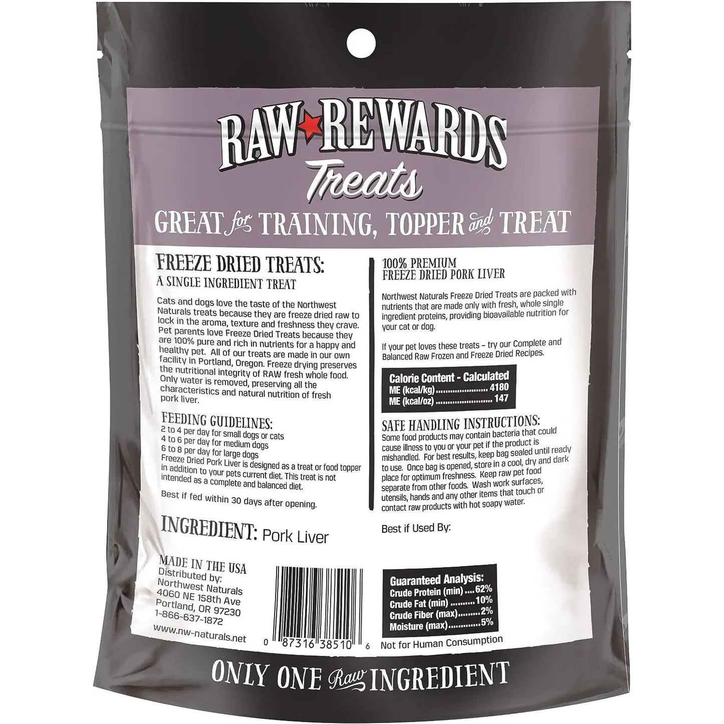 Northwest Naturals Pork Liver Freeze-Dried Treats for Dogs and Cats Northwest Naturals
