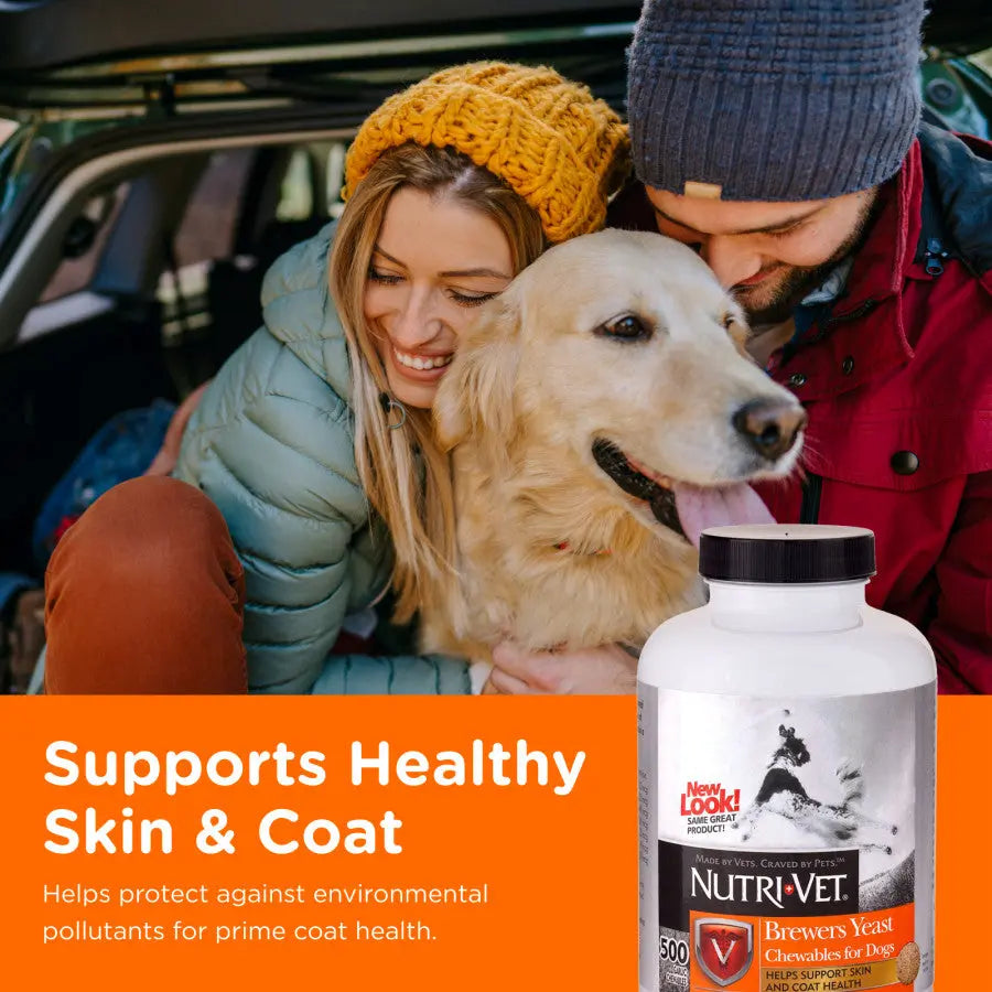 Nutri-Vet Brewers Yeast with Garlic Chewables for Dogs 500 ct Nutri-Vet