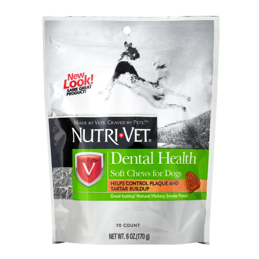 Nutri-Vet Dental Health Soft Chews for Dogs Hickory Smoke 70ct Nutri-Vet